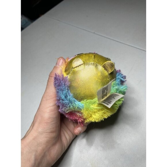 Squeezamals Kitty Cat Rainbow Ball Approx 3” Florescent Plush Stuffed Toy Animal - Picture 5 of 6
